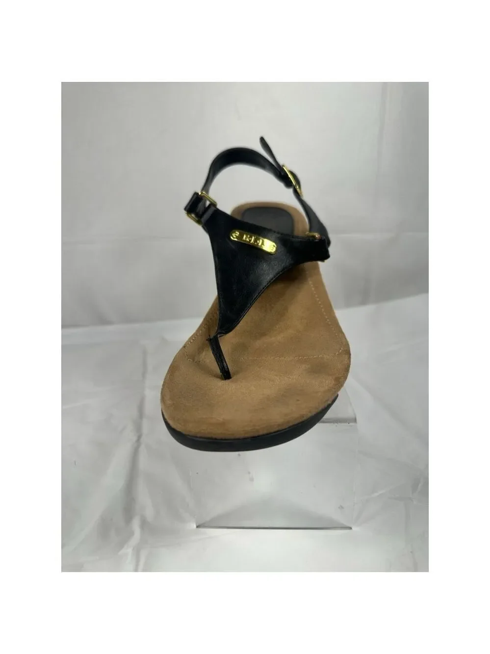 Ralph Lauren RLL Nikki Platform Wedge Sandal Size 9B black